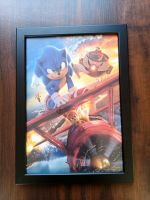 Sonic Leinwandbild mit Rahmen 21x30