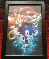 Sonic Leinwandbild mit Rahmen 21x30