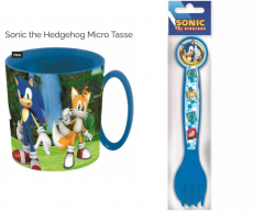 Sonic the Hedgehog Trinktasse + Ess-Besteck