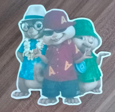 Alvin und die Chipmunks Bügelbild dunkle Textilien