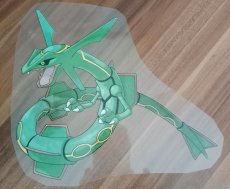 Pokémon grüner Rayquaza Bügelbild