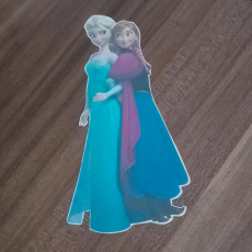 Frozen Eiskönigin ANNA UND ELSA Bügelbild dunkle Sachen