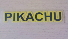 Pokemon Bügelbild Pikachu Schrift