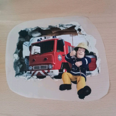 Feuerwehrmann Sam Bügelbild