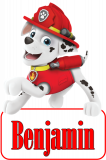 Paw patrol Türaufkleber mit Wunschname