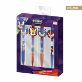 Sonic Prime Set 4 Stifte Schreibwaren Zubehör Schule