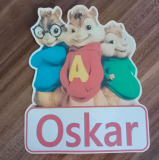 Chipmunks Türaufkleber mit Wunschname