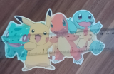 Pokemon Pikachu, Bisasam, Glumanda, Schiggy Bügelbilder Dunkle Textilien