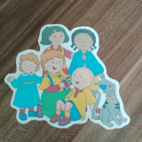 Caillou Bügelbild helle Sachen