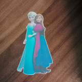 Frozen Eiskönigin ANNA UND ELSA Bügelbild dunkle Sachen