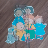 Caillou Bügelbild dunkle Sachen