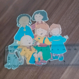 Caillou Bügelbild dunkle Sachen