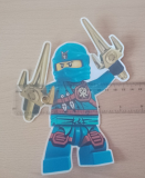 Lego Ninjago Jay Bastelset Aufkleber für eine Schultüte