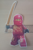 Lego Ninjago Kai Bastelset Aufkleber für eine Schultüte